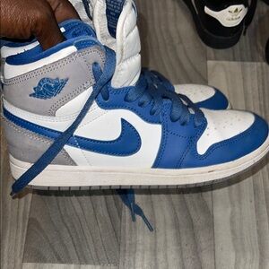 Nike Blue and White High-Top Sneakers